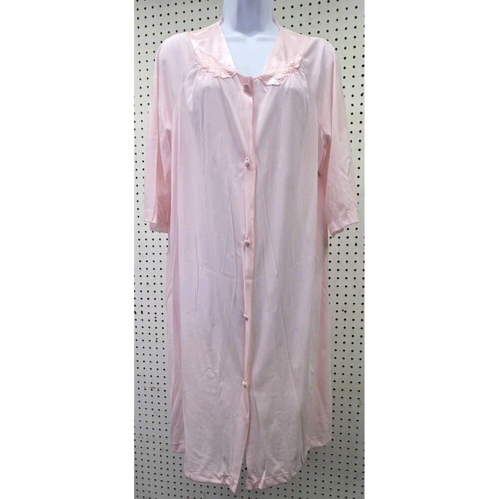 Vintage Hollywood Vassarette Nightgown Overlay / Robe L USA Made
